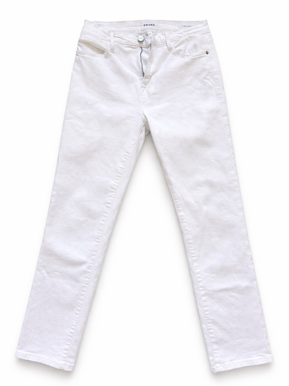 FRAME White Le High Straight Jeans